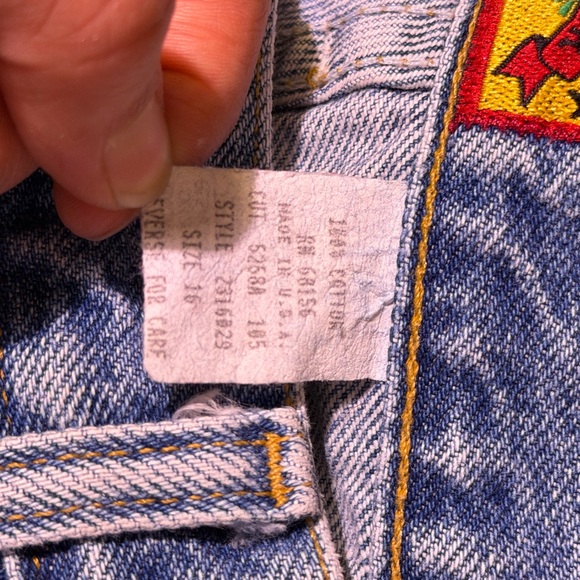 Vintage 90s High Waisted Denim Shorts SZ 16 - Picture 5 of 6